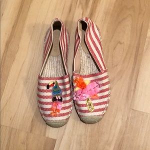 New jcrew striped toucan espadrille sz 6.5